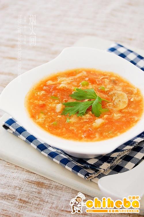 番茄蘑菇疙瘩汤的做法 步骤7